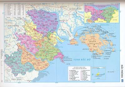 Bản đồ hành chính tỉnh Hải Dương Khổ lớn, Phóng to (2024)