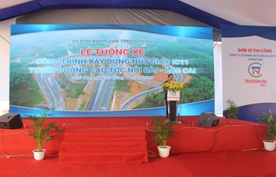 Cao tốc Nội Bài - Lào Cai chính thức thông xe