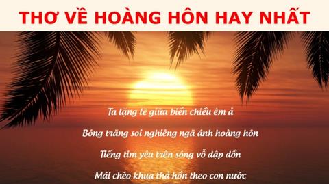 1001+ Bài thơ về hoàng hôn hay, tâm trạng đầy sâu lắng