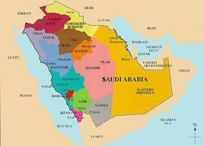 Bản đồ Ả Rập Xê Út ( Saudi Arabia Map) Khổ lớn, Phóng to 2024