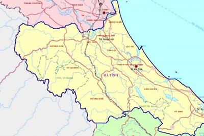 Bản đồ hành chính tỉnh Hà Tĩnh Khổ lớn, Phóng to (2024)
