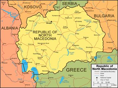 Bản đồ đất nước Macedonia (Macedonia Map) Khổ lớn, Phóng to 2024
