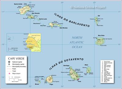 Bản đồ đất nước Cabo Verde (Cabo Verde Map) Khổ lớn, Phóng to 2024