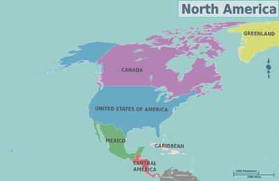 Bản đồ Châu Bắc Mỹ (North America Map) Khổ lớn, Phóng to 2024