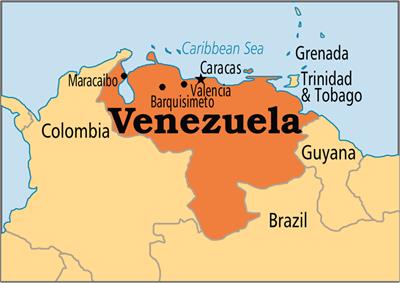 Bản đồ đất nước Venezuela (Venezuela Map) Khổ lớn, Phóng to 2024