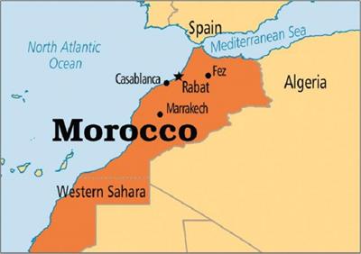 Bản đồ đất nước Maroc (Morocco Map) Khổ lớn, Phóng to 2024