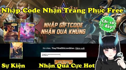 Code liên quân Miễn phí, Nhập Giftcode Liên Quân Free