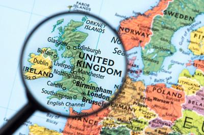 Bản đồ đất nước Vương quốc Anh và Bắc Ireland Khổ lớn, Phóng to 2024