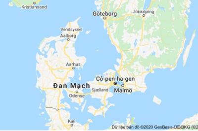 Bản đồ đất nước Đan Mạch (Denmark Map) khổ lớn, Phóng to 2024