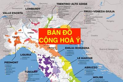 Bản đồ nước cộng hòa Ý (Italia) khổ lớn, Phóng to 2024