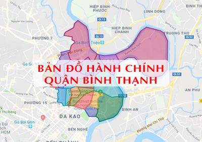 Bản đồ Hành chính Quận Bình Thạnh (TPHCM) Khổ lớn, Phóng to 2024