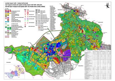 Thông tin quy hoạch huyện Thạch Thất tại Hà Nội đến năm 2030