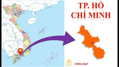 แผนที่ขนาดใหญ่ของเขตนครโฮจิมินห์ (ไซ่ง่อน) ในปี 2565