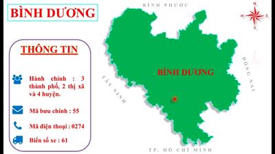 Bản đồ Hành chính tỉnh Bình Dương Khổ lớn, Phóng to 2024