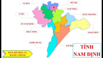 Bản đồ hành chính tỉnh Nam Định Khổ lớn, Phóng to 2024