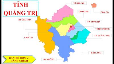 Bản đồ hành chính tỉnh Quảng Trị Khổ lớn, Phóng to 2024