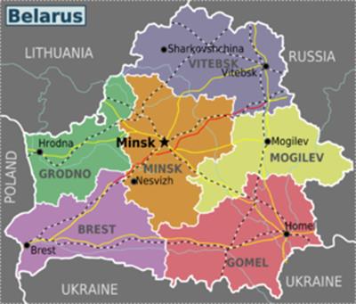 Bản đồ đất nước Belarus (Belarus Map) Khổ lớn, Phóng to 2024
