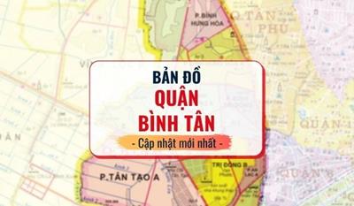 Bản đồ hành chính Quận Bình Tân (TPHCM) Khổ lớn, Phóng to 2024