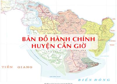 Bản đồ Hành chính Huyện Cần Giờ (TPHCM) Khổ lớn, Phóng to 2024