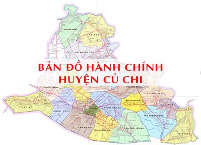 Bản đồ Hành chính Huyện Củ Chi (TPHCM) Khổ lớn, Phóng to 2024