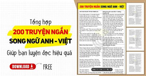 [Ebook] TẢI 200 Truyện Ngắn Song Ngữ Anh Việt, 9 cuốn sách song ngữ Anh Việt