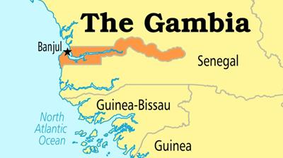 Bản đồ đất nước Gambia (Gambia Map) Khổ lớn, Phóng to 2024