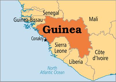 Bản đồ đất nước Guinée (Guinea Map) Khổ lớn, Phóng to 2024