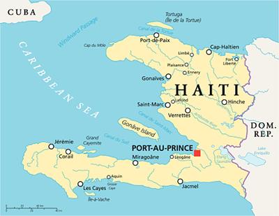 Bản đồ hành chính đất nước Haiti (Haiti Map) phóng to năm 2023