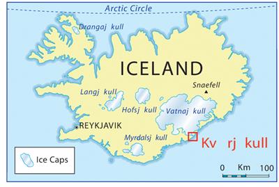 Bản đồ hành chính đất nước Iceland (Iceland Map) phóng to năm 2023