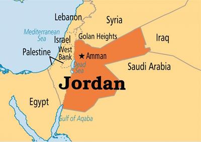 ​​​​​​​Bản đồ đất nước Jordan (Jordan Map) phóng to năm 2023