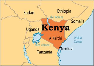 Bản đồ hành chính đất nước Kenya (Kenya Map) phóng to năm 2023