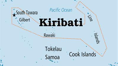 Bản đồ đất nước Kiribati (Kiribati Map) Khổ lớn, Phóng to 2024