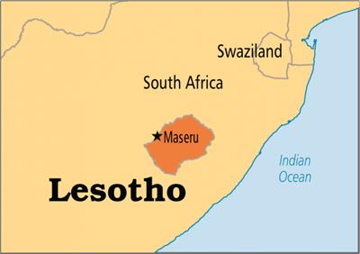 Bản đồ hành chính đất nước Lesotho (Lesotho Map) phóng to năm 2023