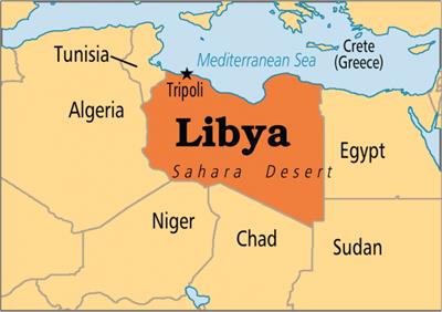 Bản đồ hành chính đất nước Libya (Libya Map) phóng to năm 2023