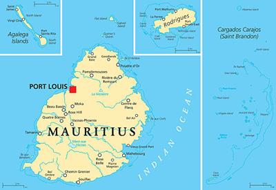 Bản đồ hành chính đất nước Mauritius (Mauritius Map) phóng to năm 2023