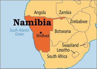 Bản đồ hành chính đất nước Namibia (Namibia Map) phóng to năm 2023