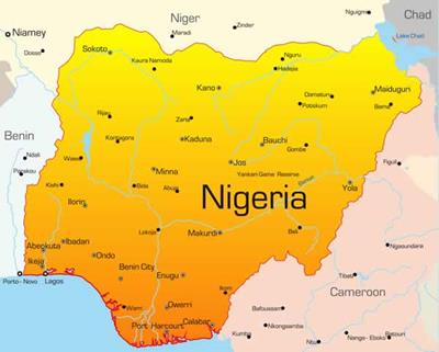 Bản đồ hành chính đất nước Nigeria (Nigeria Map) phóng to năm 2022