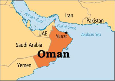Bản đồ hành chính đất nước Oman (Oman Map) phóng to năm 2022