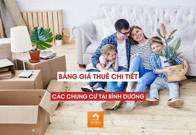 Bảng GIÁ CHO THUÊ căn hộ Bình Dương hiện nay