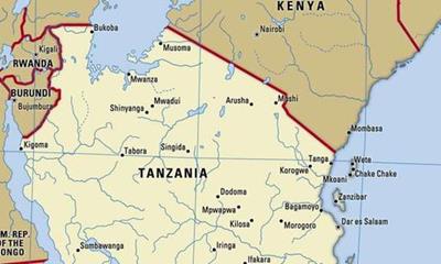 Bản đồ đất nước Tanzania (Tanzania Map) Khổ lớn, Phóng to 2024