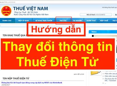 Hướng dẫn thay đổi thông tin thuế điện tử qua mạng năm 2024