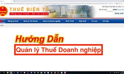 Cách quản lý Thuế Doanh nghiệp trong Thuế điện tử qua mạng