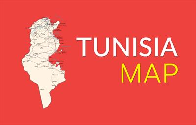 Bản đồ hành chính đất nước Tunisia (Tunisia Map) phóng to năm 2023