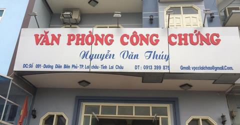 Danh sách văn phòng công chứng tỉnh Lai Châu chi tiết