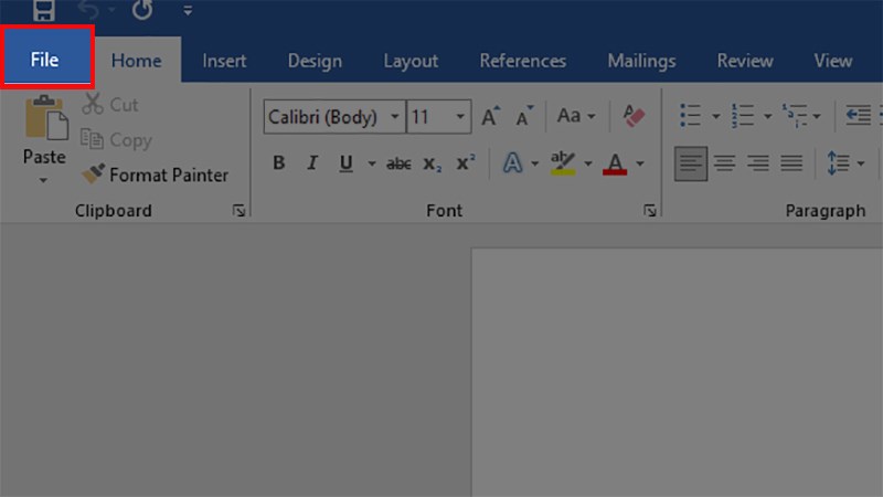Mở ứng dụng Word > Chọn File Mở ứng dụng Word > Bạn chọn File