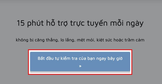 Chọn Bắt đầu tự kiểm tra của bạn ngay bây giờ Chọn mục "Bắt đầu tự kiểm tra của bạn ngay bây giờ"