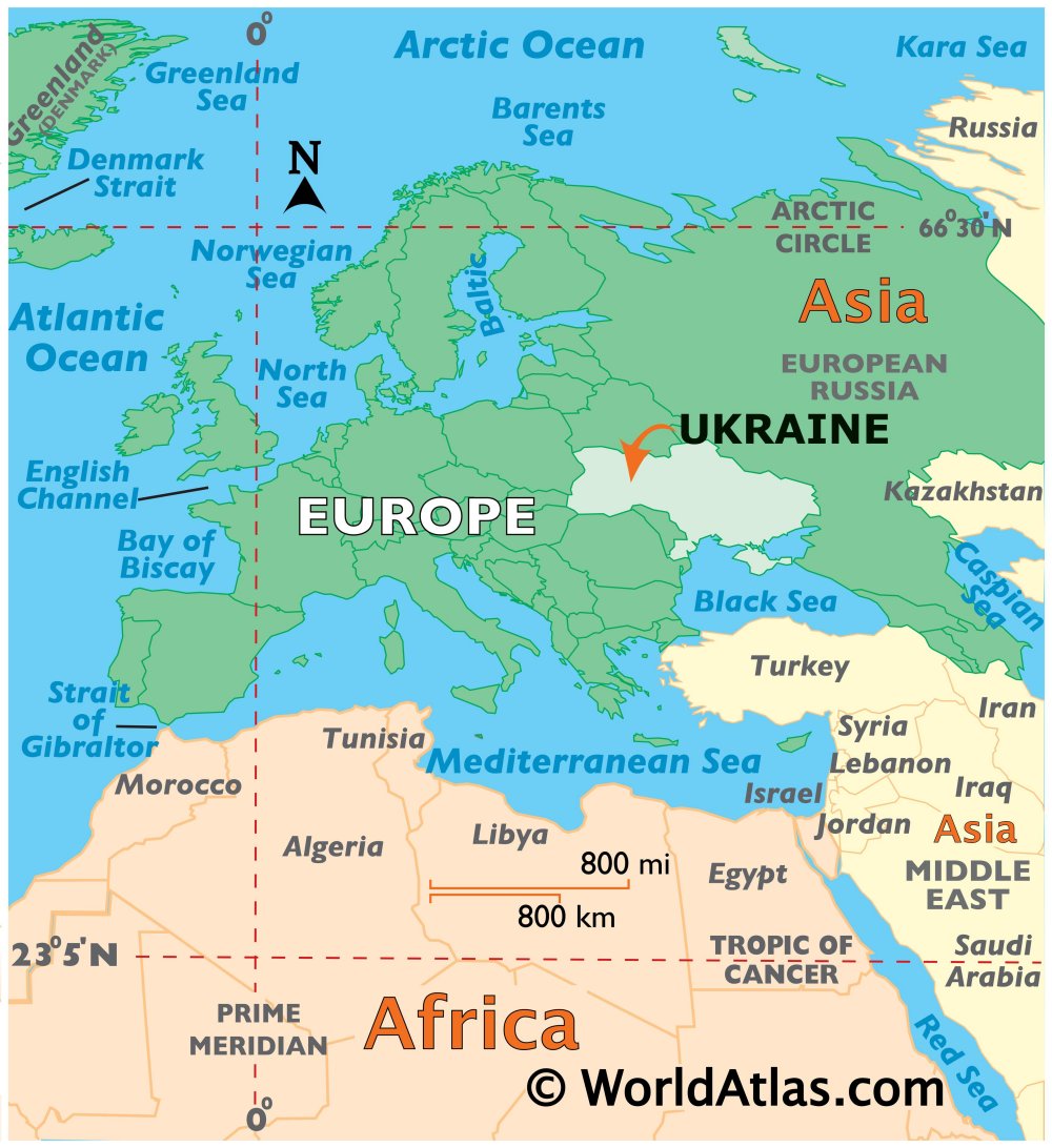 Bản đồ hành chính đất nước Ukraina (Ukraina Map) phóng to năm 2023