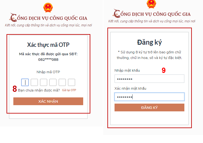 Hướng dẫn Bước 4, 5 Đăng ký tài khoản bằng Thuê bao di động