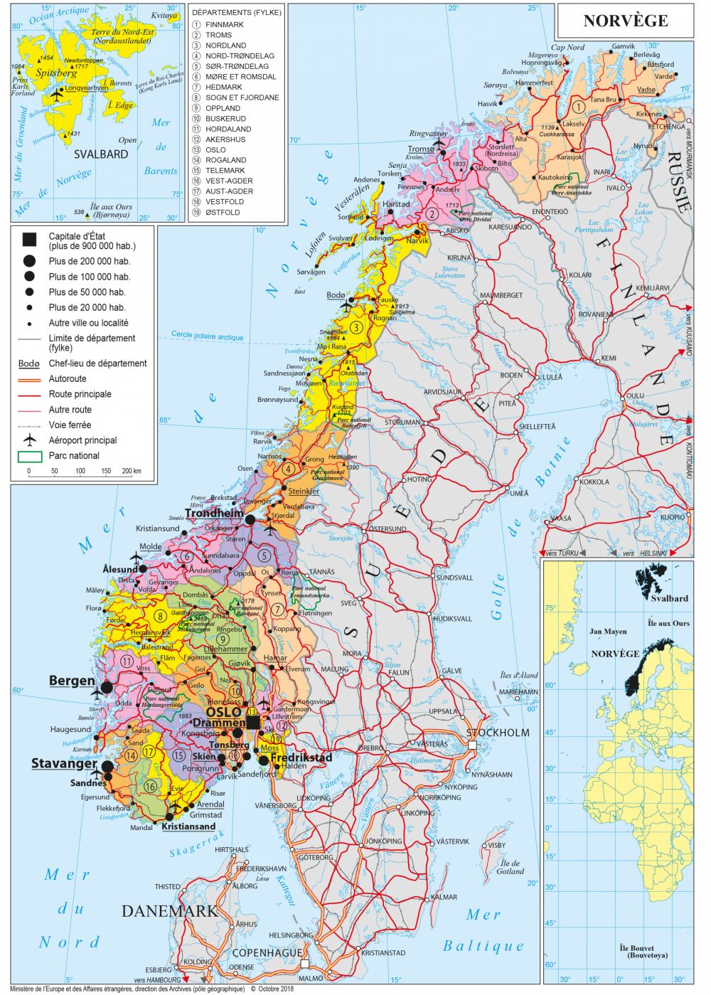 Cập nhật 2023: Bản đồ hành chính đất nước Na Uy (Norway Map) phóng to năm 2023, , Bản đồ