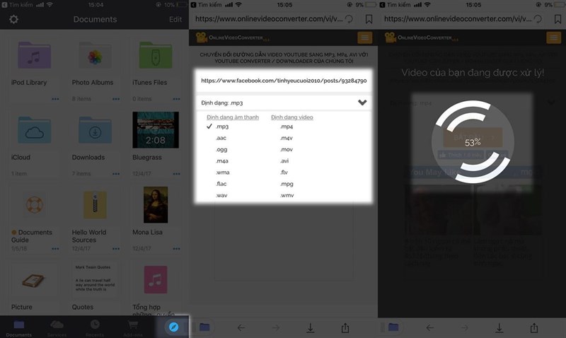 fb Lúc này các bạn bấm TẢI XUỐNG > Save > Chờ video tải về là xong.